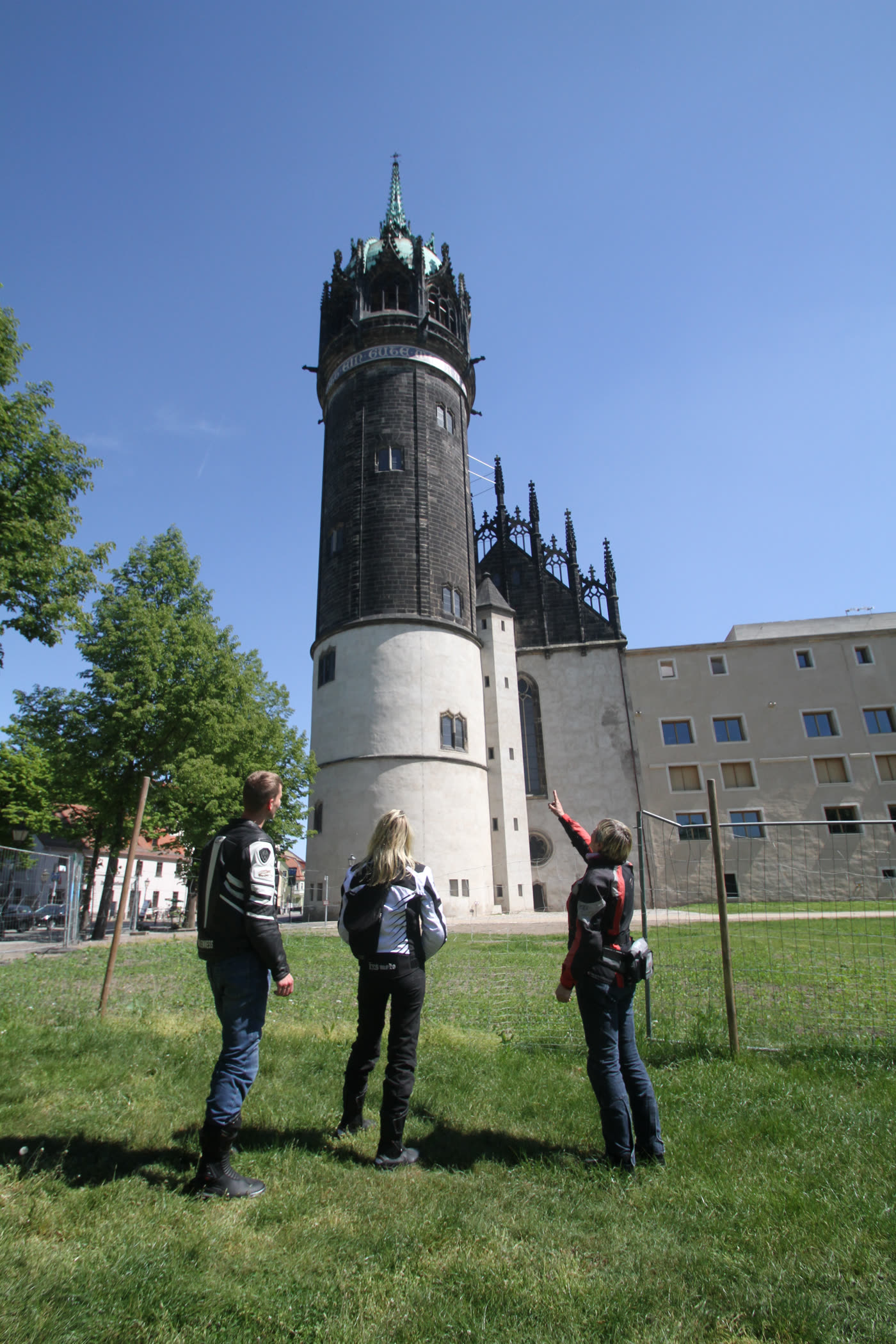 Der Turm der Schlosskirche in der Lutherstadt Wittenberg