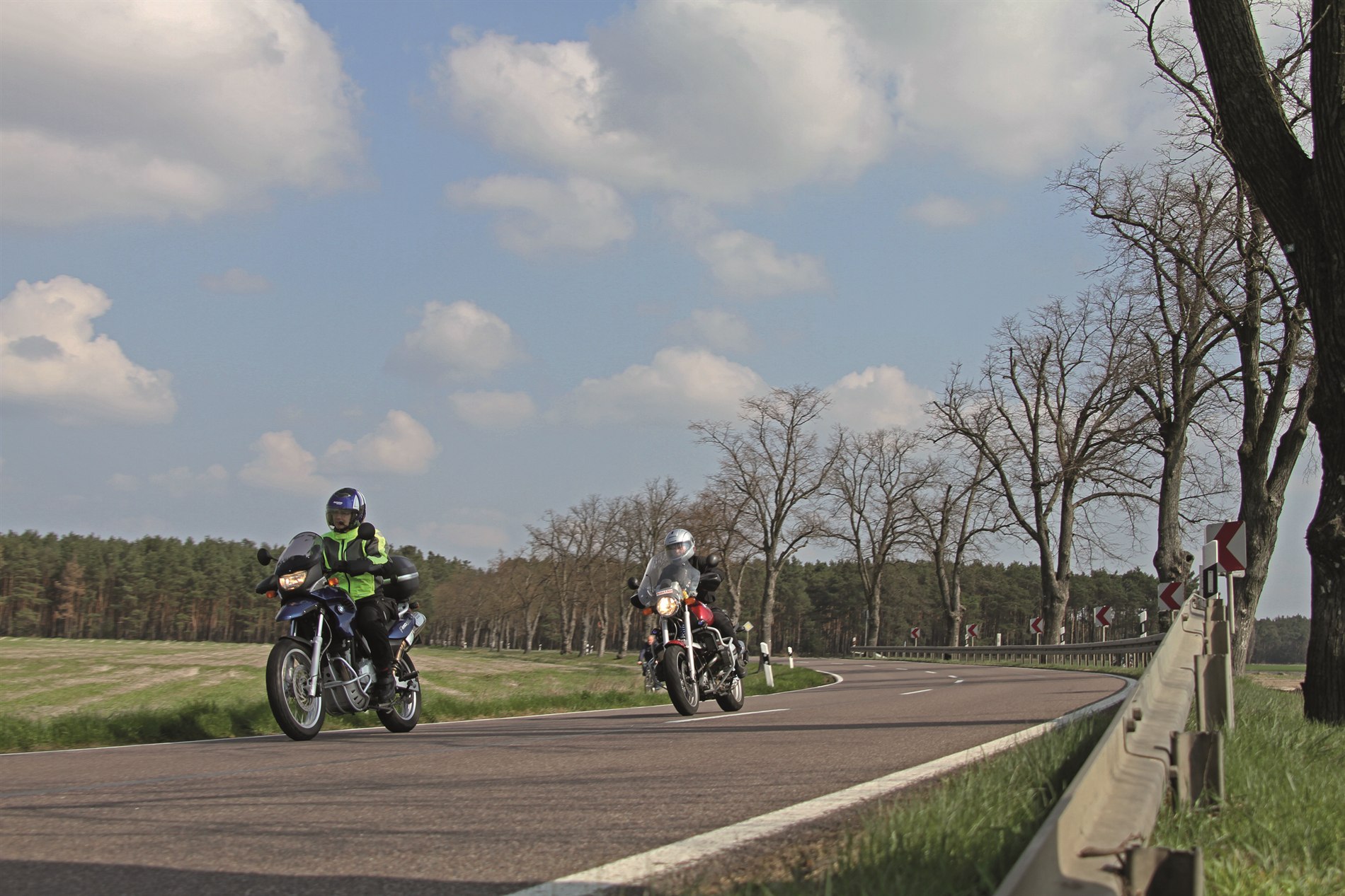Motorrad fahren im Fläming